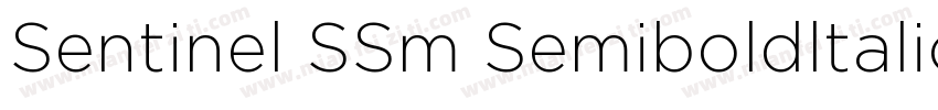 Sentinel SSm Semiboldltalici字体转换